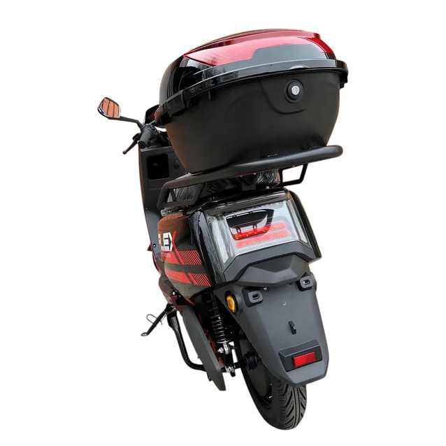Електроскутер Corso «FLEX» FL-977328 двигун 1500W, акумулятор графеновий 72V/35Ah, червоний, колеса 10" + 1 ящик. акум фото westvelo.com