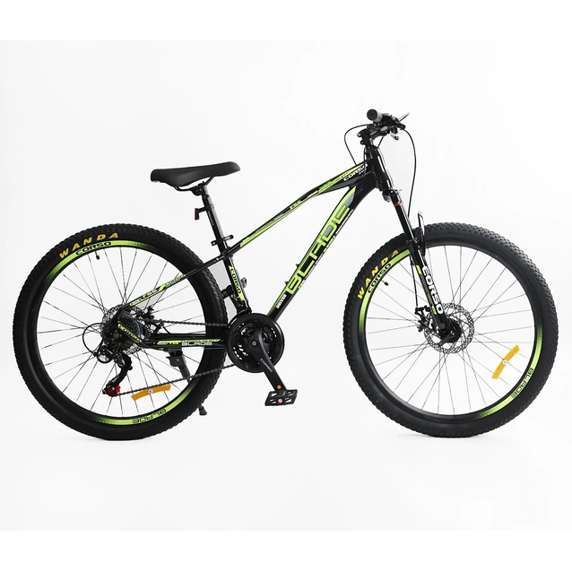 Велосипед 26 AL Corso «BLADE» BD-26204 алюміній 13", (к-т SHIMANO) чорно-салатовий фото westvelo.com