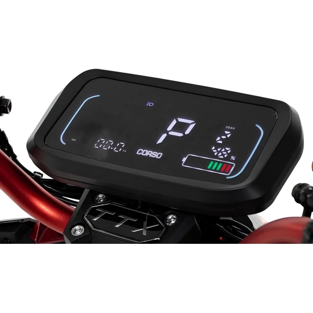 Електроскутер Corso «HURRICANE» HR-230114, двигун 2500W, акумулятор 72V 40Ah літій-залізо-фосфатний, червоний, колеса 10" фото westvelo.com