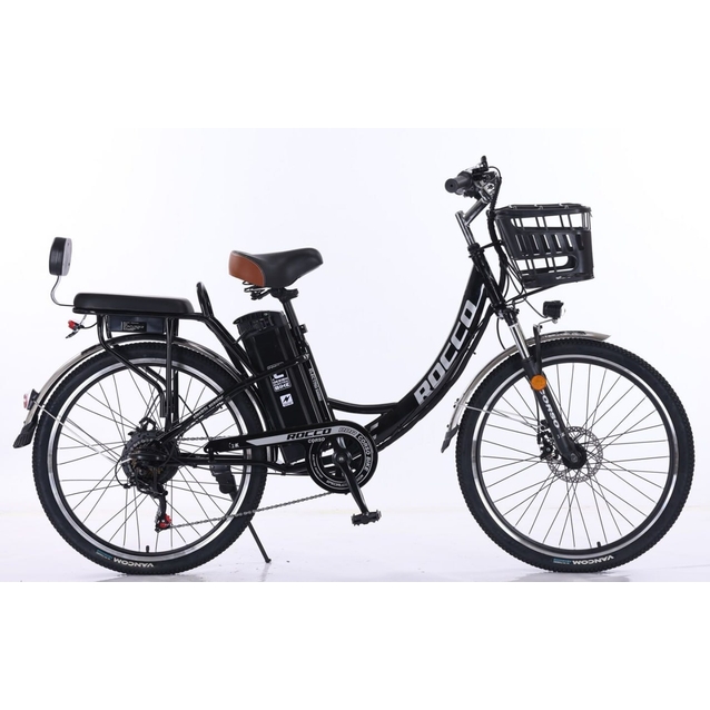 Електровелосипед 24 ST Corso «ROCCO» RC-20515 сталь, двигун 500W, акумулятор 48V20AH літієвий, чорний фото westvelo.com