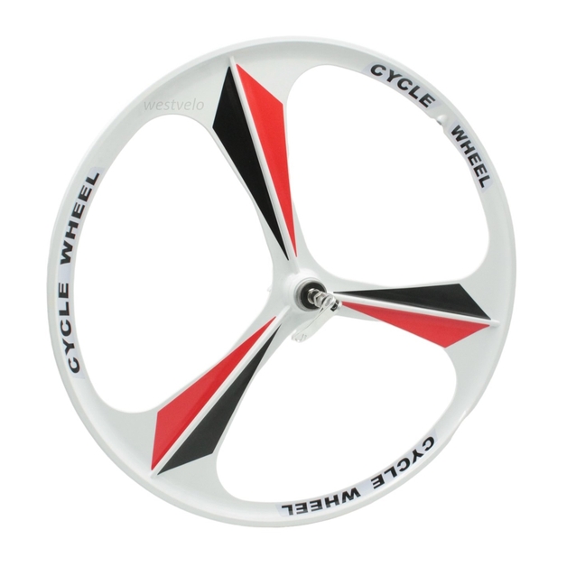 Колеса 26 перед+зад, обода ЛИТІ білі, на промах, диск 6 болтів, ексцентрик фото westvelo.com
