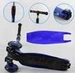 Самокат 3в1 Best Scooter BS-27018, колеса PU 120х80mm зі світлом, сидіння, амортизатори, батьківська ручка, синій фото westvelo.com