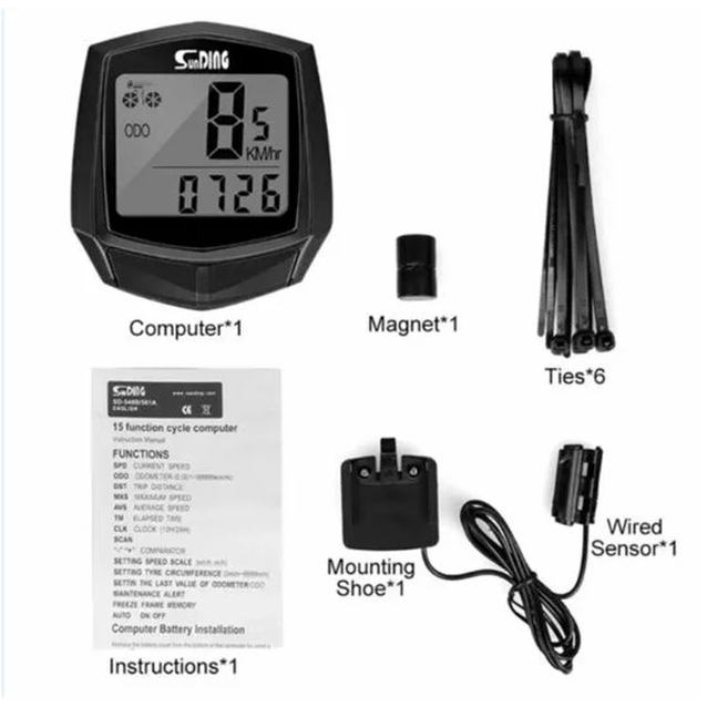 Велокомп'ютер SUN DING SD-200 фото westvelo.com