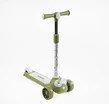 Самокат дитячий 3-х колісний, Skyper CL-6012, оливково-білий, колеса PU Ø125mm зі світлом, українське озвучування, ідсвічування платформи, кермо складне фото westvelo.com