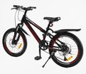 Велосипед 20 ST Corso «CRANK» CR-20257 сталь 11", (к-т LTWOO-A2) чорно-червоний фото westvelo.com