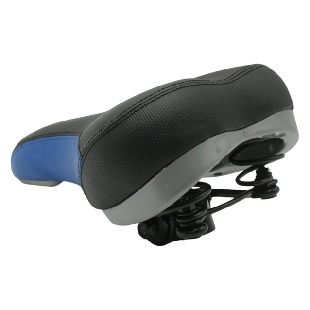 Сідло мтв №69 чорне з синіми вставками на пружинах фото westvelo.com