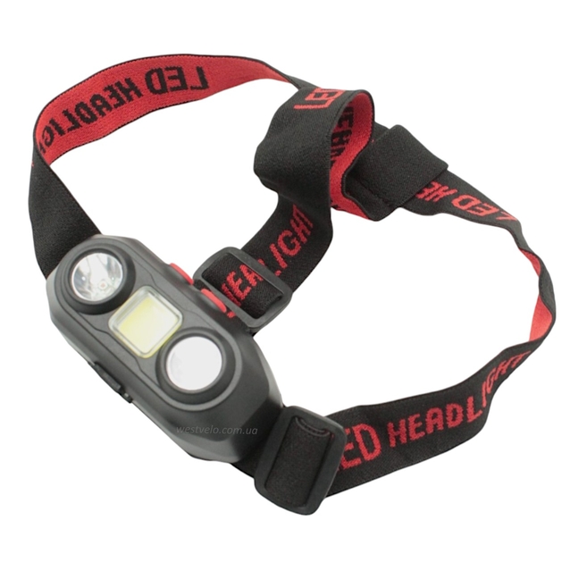 Ліхтар налобний на usb зарядку, XbALOG KX-303, Type-C + червоне світло фото westvelo.com