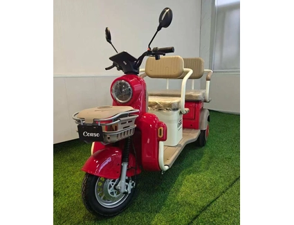 Трицикл Corso «TENSO» TG-707841, двигун 1500W, акумулятор 72V 32Ah графеновий, червоний + 1 ящик. акум, колеса 10"