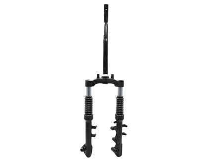 Вилка аморт. різьб. Ø28.4mm-24.8mm під дискові гальма з отвором для фіксації керма під 10` колесо, для електромопеда, L-365mm р.з L-45mm