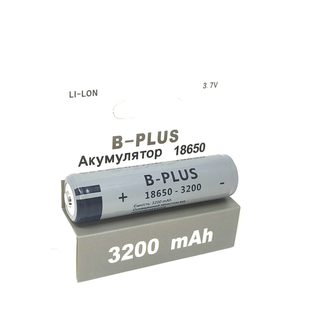 Акумулятор KLW18650 3.7V 3200mAh Li-ion B-PLUS із захистом від перезарядки фото westvelo.com