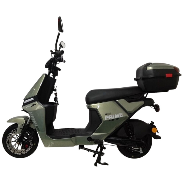 Електроскутер Corso «PRIME» PM-94522, двигун 1000W, акумулятор 60V/20Ah свинцево-кислотний, бронзово-зелений + 1 ящик. акум, колеса 10" фото westvelo.com