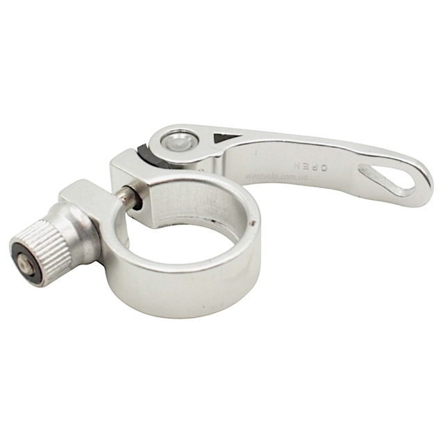 Хомут з ексцентриком труби сідла Ø27.2 мм алюміній сірий фото westvelo.com