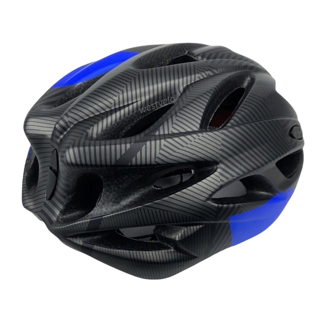 Вело шолом "Carbon" сіро-синій фото westvelo.com