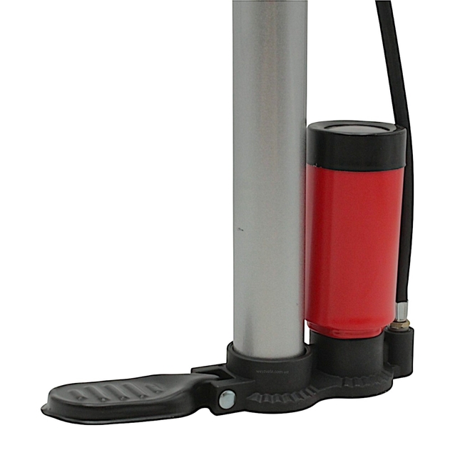 Насос авто з манометром, сталевий сріблястий, Bee Zhufeng L-495mm фото westvelo.com