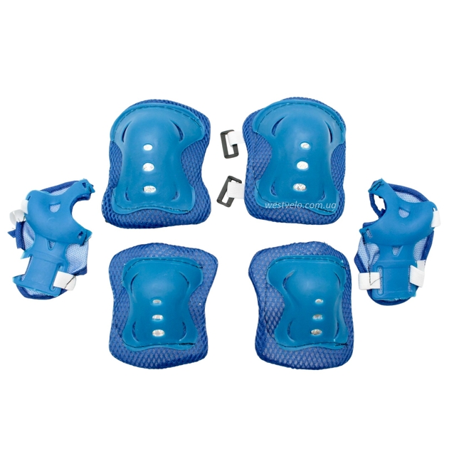 Комплект дитячого захисту у сітці 610, синій фото westvelo.com