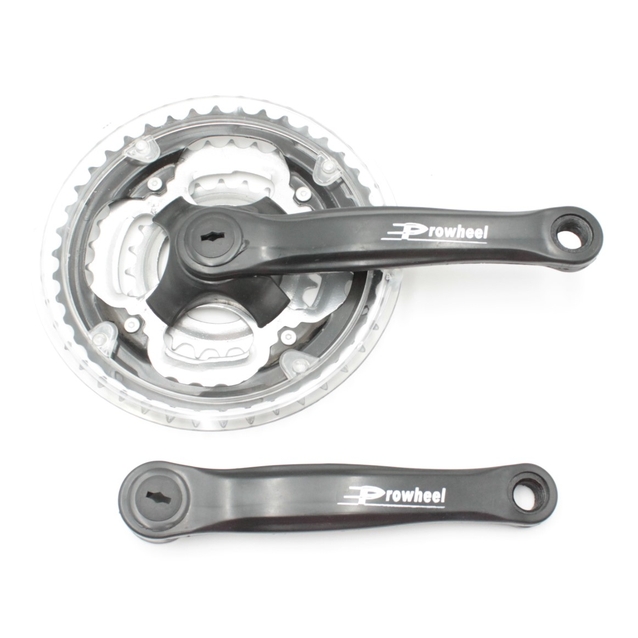 Система шатунів мтв мала PROWHEEL чорно-сіра (24/34/42Т) L-170мм. фото westvelo.com