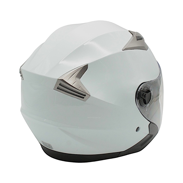 Мото шолом, відкритий (S) (55-56см) BLD-708 білий глянець з відкидними окулярами фото westvelo.com