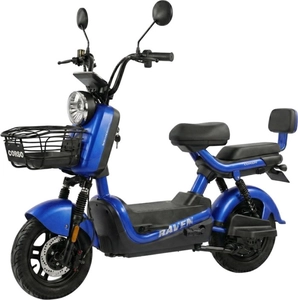 Електроскутер Corso «RAVEN» RN-714482 двигун 800W, акумулятор 60V 20Ah графеновий, синій, колеса 10" + 1 ящик. акум