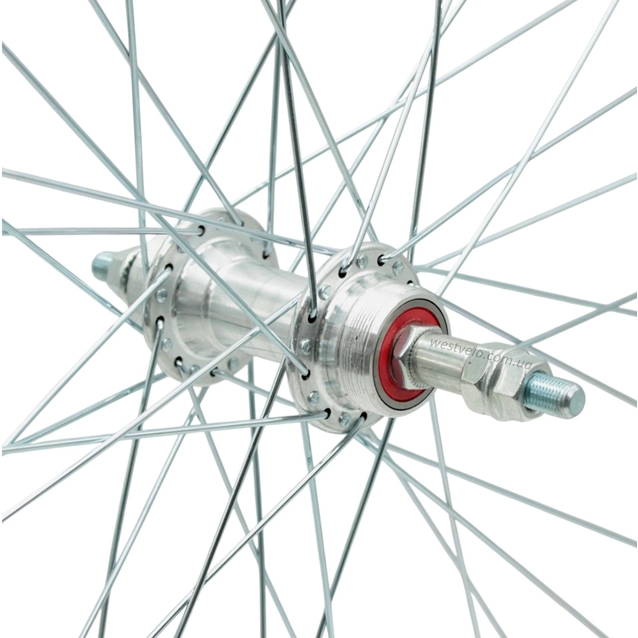 Колесо 26 зад, обід 2-ний чорний дисковий, втулка AL на промах, диск різьба фото westvelo.com