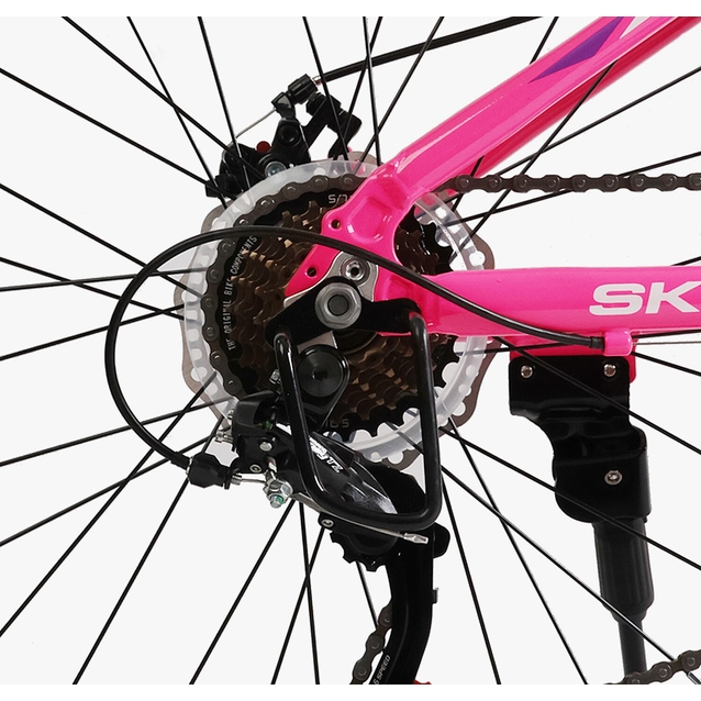 Велосипед 24 AL Corso «SKYLINE» SL-60804 алюміній 11", (к-т SHIMANO) біло-рожевий фото westvelo.com