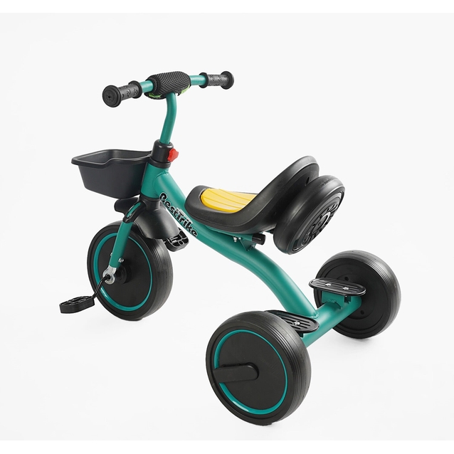 Дитячий велосипед 3-х колісний EVA (піна) Best Trike колеса 10-8, BS-47603 зелений, сталева рама, УКР.ОЗВУЧУВАННЯ, світло, кошик фото westvelo.com