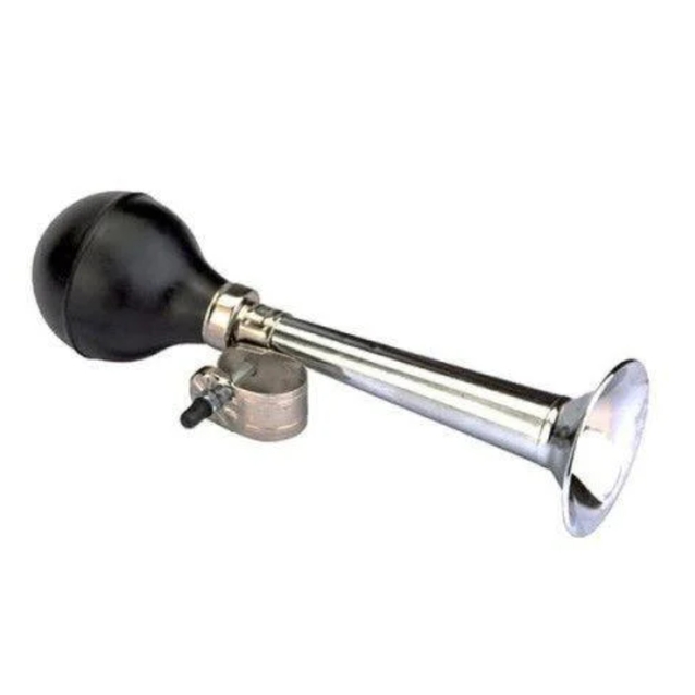 Сигнал-клаксон металевий нікель прямий фото westvelo.com