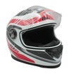 Мото шолом, закритий (S 55-56) BLD-М65 інтеграл, білий глянець з червоно-чорним малюнком фото westvelo.com