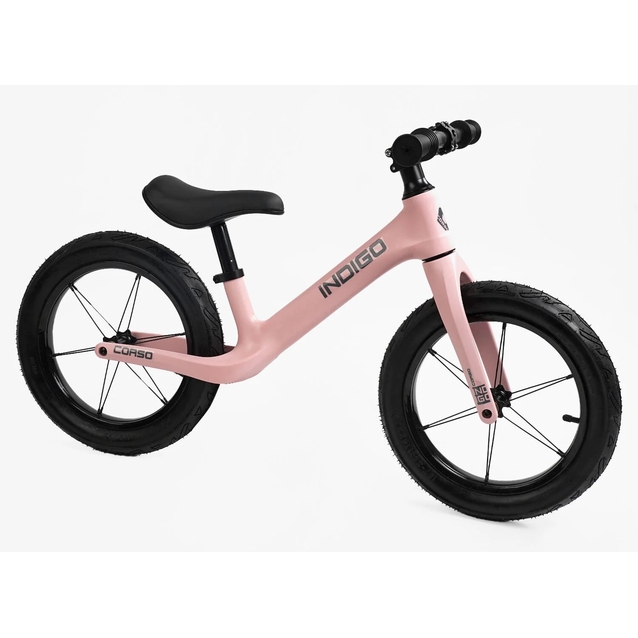 Велобіг 14 Corso надувні колеса, нейлонова рама «INDIGO» D-4690-80 рожевий фото westvelo.com