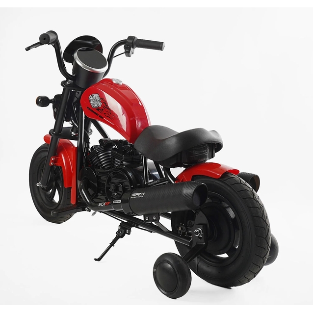 Електромотоцикл Corso H-39741 двигун 160W, акумулятор 24V 5Ah свинцево-кислотний, червоний, Bluetooth, звук двигуна, колеса 12" фото westvelo.com