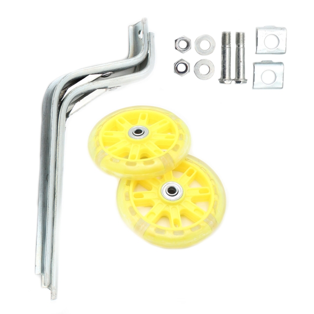 Бокові дитячі колеса (Ø 12-20) гелеві, діодні, жовті фото westvelo.com