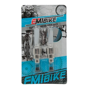 Мигалка-ковпачок на ніпель колеса прозора EMI BIKE (червоно-зелена)