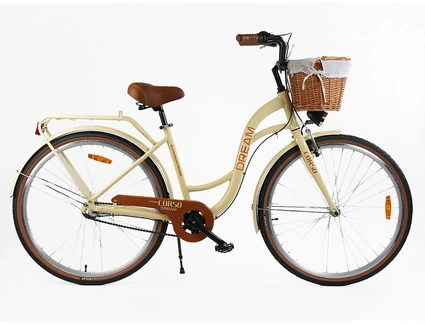 Міський велосипед 28 AL Corso «DREAM» DM-28012 алюміній 18", (к-т SHIMANO NEXUS) ПЛАНЕТАРНА втулка бежевий (+к/к/б)