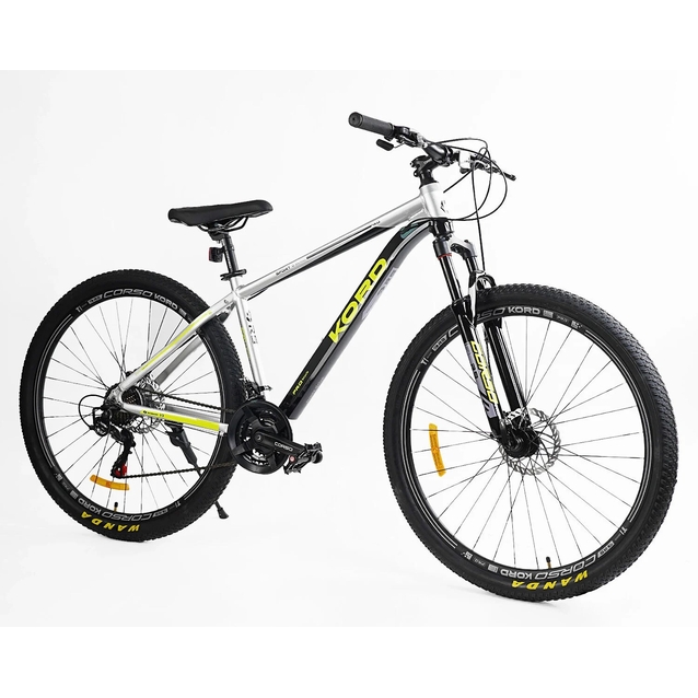 Велосипед 29 AL Corso «KORD» KR-33214 алюміній 17", (к-т SHIMANO) срібно-жовтий