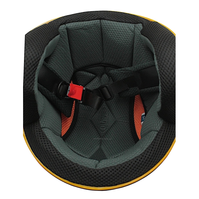 Мото шолом, відкритий (XL) (61-62см)"DAVID" D018 жовтий глянцевий (ABS) фото westvelo.com