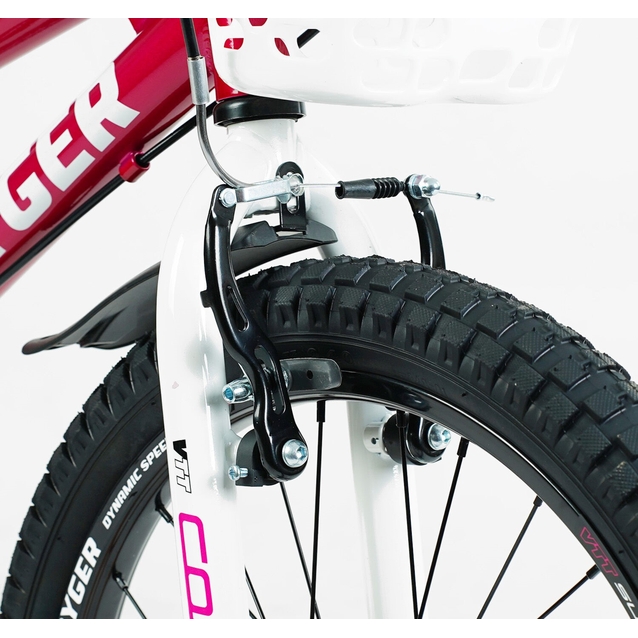 Дитячий велосипед 20 AL Corso «TAYGER» TG-70450 алюмінієва рама рожево-білий, ручне гальмо, дод. колеса, дзвоник, бутилочка фото westvelo.com