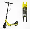 Самокат дитячий 2-х колісний, PU Skyper «UNIC» UN-80064 жовтий, колеса Ø200mm, ручне дискове гальмо, 1 амортизатор передній фото westvelo.com