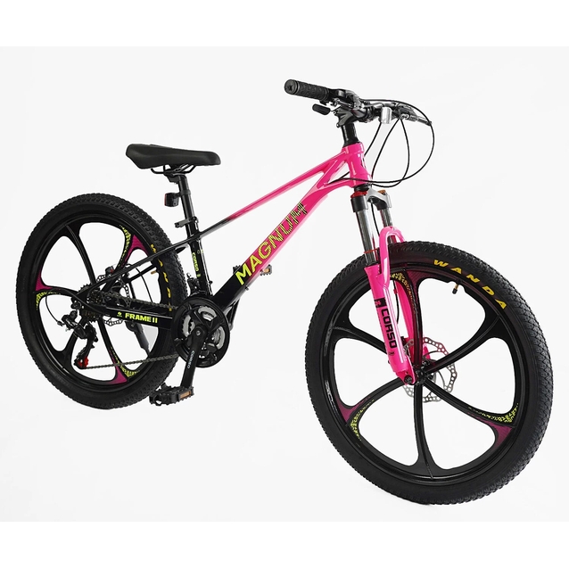 Велосипед 24 MG Corso «MAGNUM» MN-24759 магній 11", (к-т SHIMANO) рожевий фото westvelo.com
