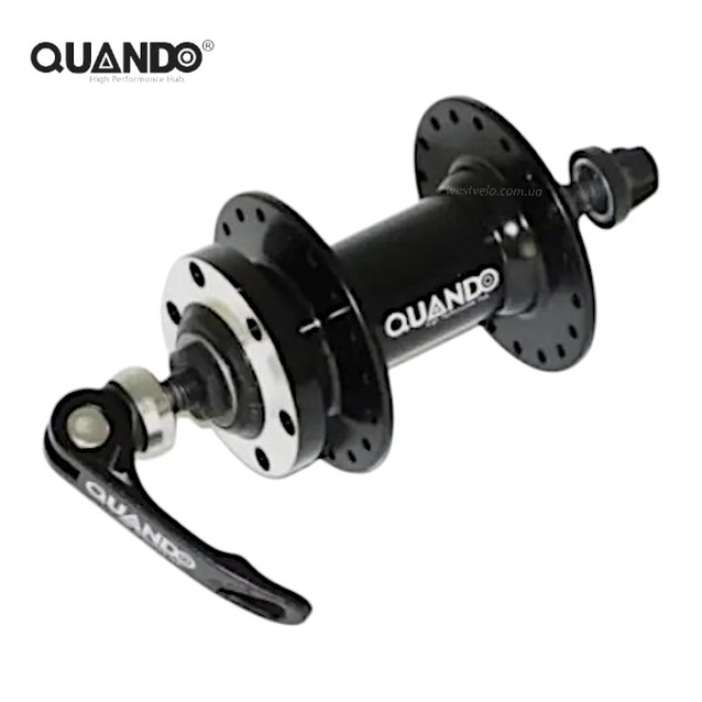 Втулка мтв передня QUANDO (KT-ТD7F), алюмінієва, диск гальма 6 болтів (14Gx36H) з ексцентриком фото westvelo.com