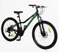 Велосипед 26 ST Corso «INTENSE» NT-26717 сталь 13", (к-т Saiguan) чорно-салатовий фото westvelo.com