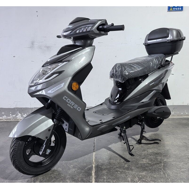 Електроскутер Corso «MATRIX» MT-603515 двигун 1200W, акумулятор 72V/25Ah свинцево-кислотний, сірий + 1 ящик. акум, колеса 10" фото westvelo.com