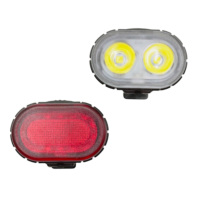 Мигалка силікон фара + стоп на батарейці фото westvelo.com