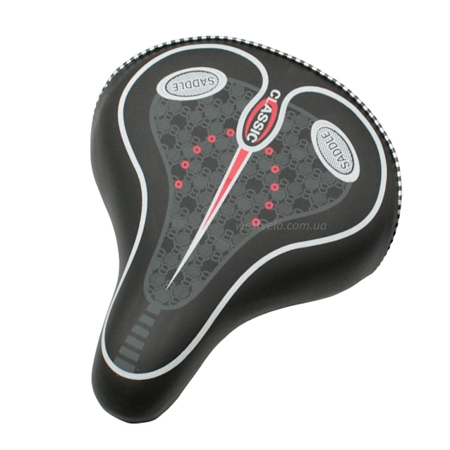 Сідло на пружинах VELOMAN № S014 широке, металева основа (260х230) фото westvelo.com