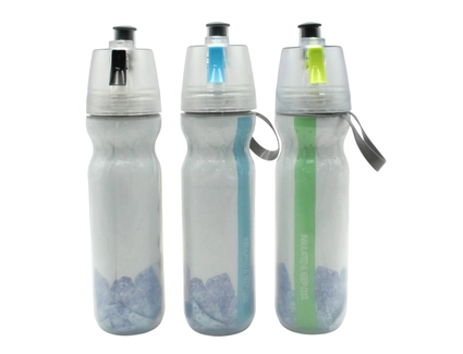 Фляга-термос COOL.B 750 ml харч.пластик біло-синя, з оприскувачем