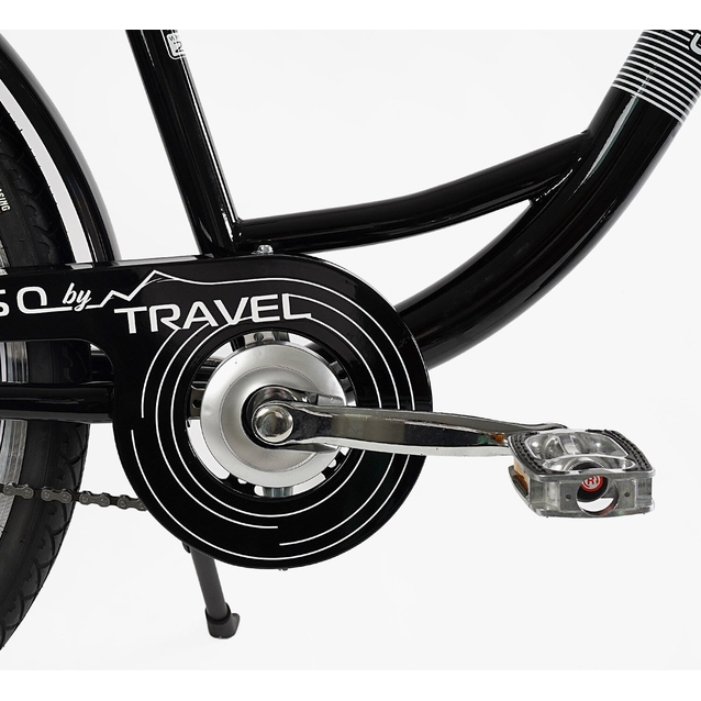 Міський велосипед 26 ST Corso «TRAVEL» TL-26207 сталь 16,5", чорний (+к(чорний)/к/б) фото westvelo.com
