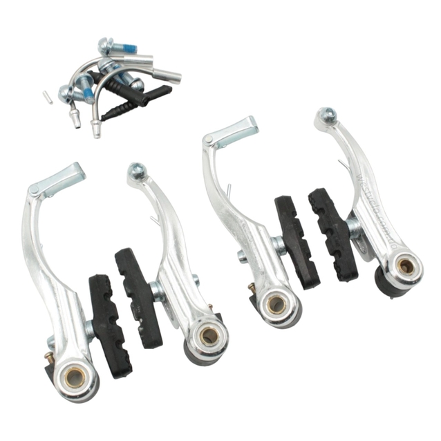 Гальма V-brake (перед + зад) SUNRUN СВ-113 алюміній сірий фото westvelo.com