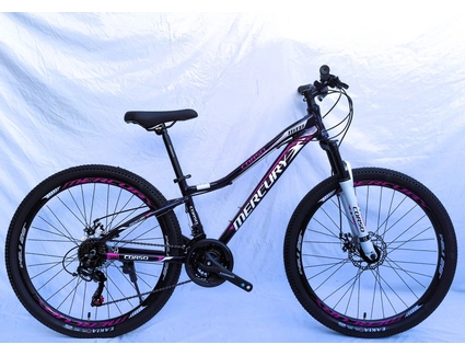 Велосипед 26 AL Corso «MERCURY» MR-26852 алюміній 13", (к-т SHIMANO) чорно-рожевий