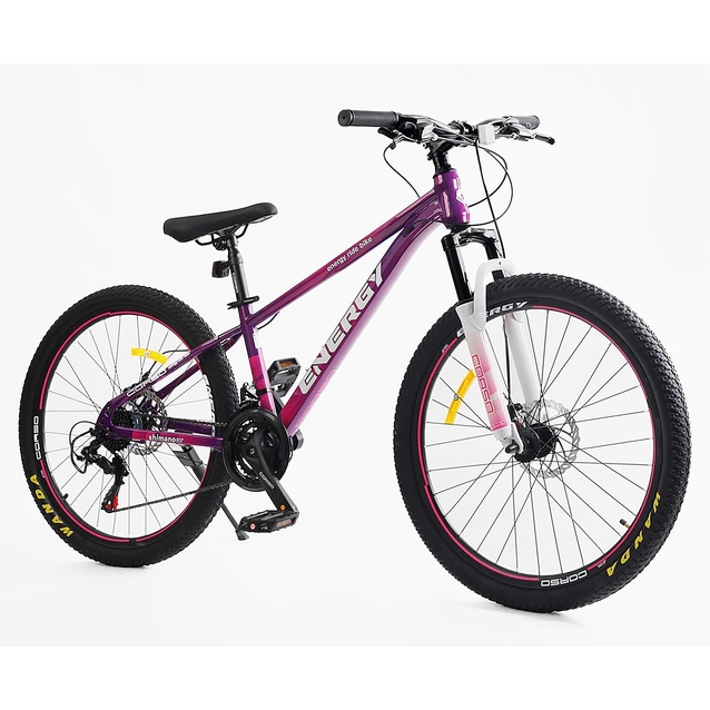 Велосипед 26 ST Corso «ENERGY» EN-26813 сталь 13", (к-т SHIMANO) фіолетовий фото westvelo.com