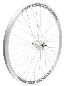 Колесо 27,5 перед, обід 2-ний сірий, втулка AL на промах, диск різьба