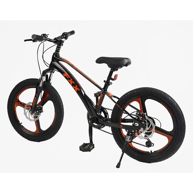 Велосипед 20 MG Corso «FXX» MG-20403 магній 11", (к-т SHIMANO) чорно-помаранчевий фото westvelo.com