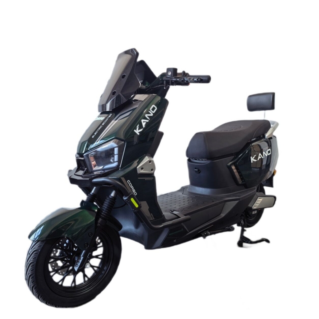 Електроскутер Corso «KANO» KN-261073, двигун 2000W, акумулятор 72V 30Ah літій-залізо-фосфатний, зелений колеса 12/10" фото westvelo.com